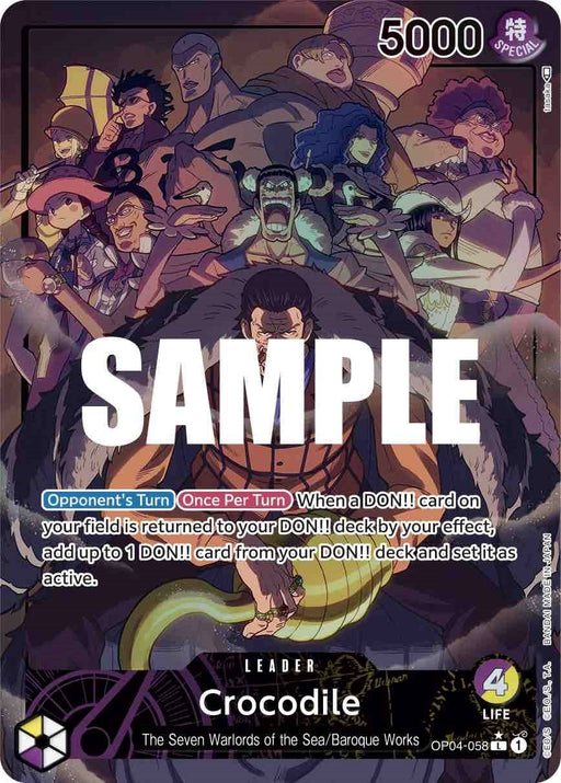 Image for Crocodile (058) (Alternate Art) (OP04-058) (Foil) [Kingdoms of Intrigue] - One Piece Card Game