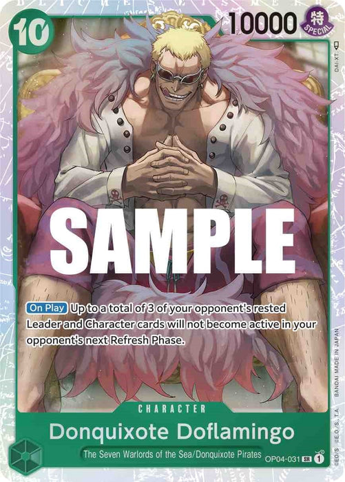 Image for Donquixote Doflamingo (031) (OP04-031) (Foil) [Kingdoms of Intrigue] - One Piece Card Game