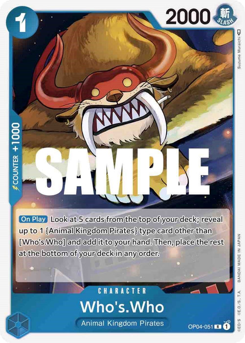 Image for Who's.Who (OP04-051) (Foil) [Kingdoms of Intrigue] - One Piece Card Game