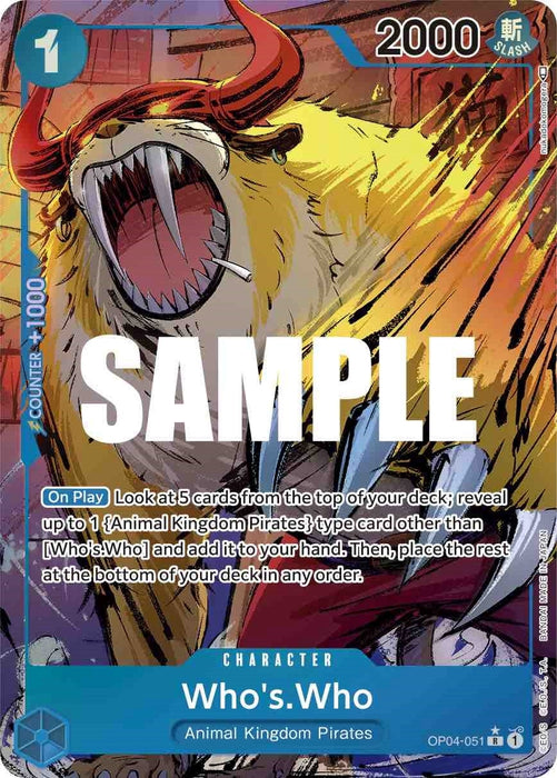 Image for Who's.Who (Alternate Art) (OP04-051) (Foil) [Kingdoms of Intrigue] - One Piece Card Game