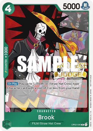 Brook (Judge Pack Vol. 2) [OP02-040] (One Piece Promotion Cards)