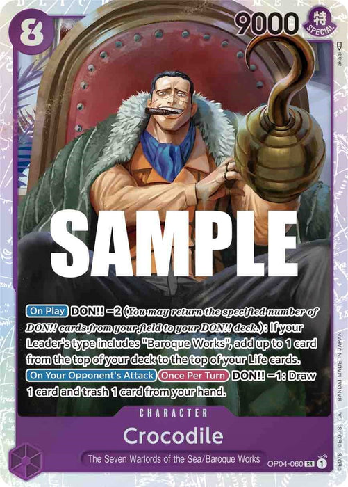 Crocodile (060) (OP04-060) (Foil) [Kingdoms of Intrigue]