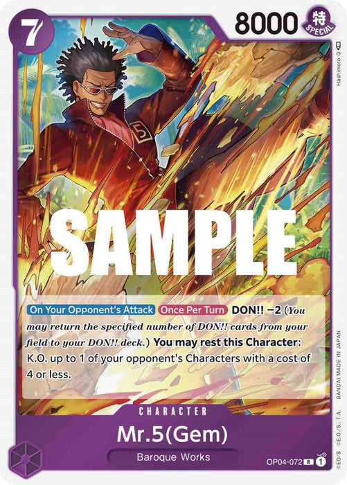 Mr.5 (Gem) (OP04-072) (Foil) [Kingdoms of Intrigue]