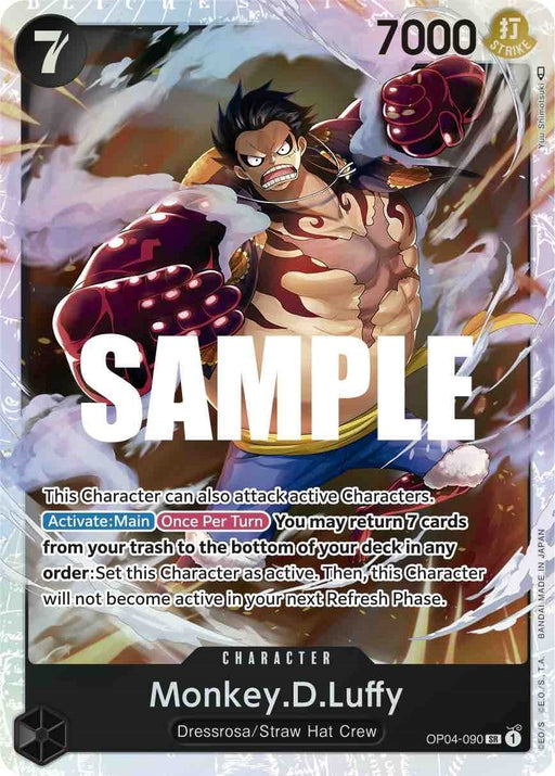 Image for Monkey.D.Luffy (090) (OP04-090) (Foil) [Kingdoms of Intrigue] - One Piece Card Game