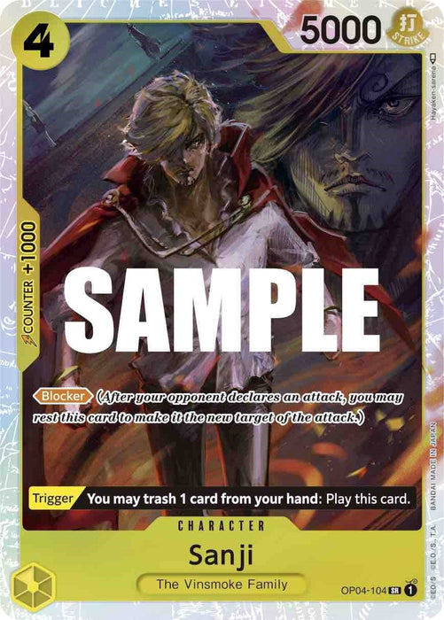 Image for Sanji (104) (OP04-104) (Foil) [Kingdoms of Intrigue] - One Piece Card Game