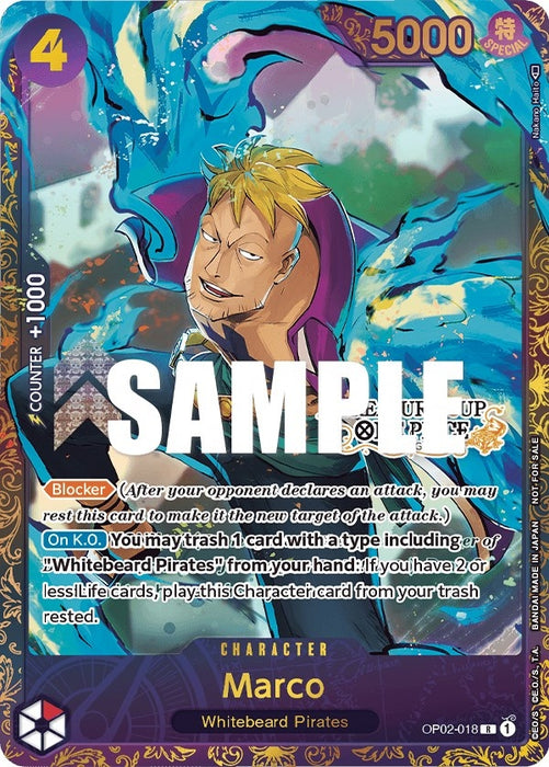 Marco (Treasure Cup) [OP02-018] (One Piece Promotion Cards)