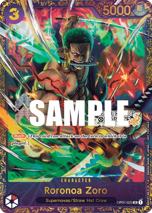 Roronoa Zoro - OP01-025 (Treasure Cup) [OP01-025] (One Piece Promotion Cards)