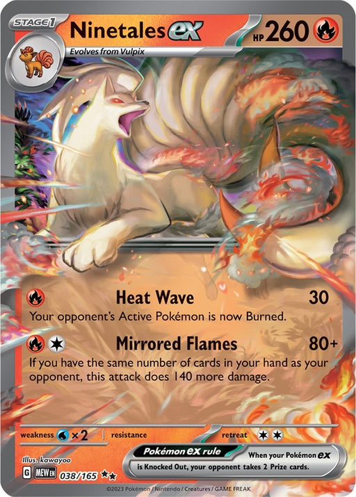 Image for Ninetales ex (038/165) (Holofoil) [SV: Scarlet & Violet 151] - Pokemon