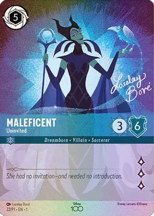 Maleficent - Uninvited (Alternate Art) (22) Holofoil [Disney100 Promos]