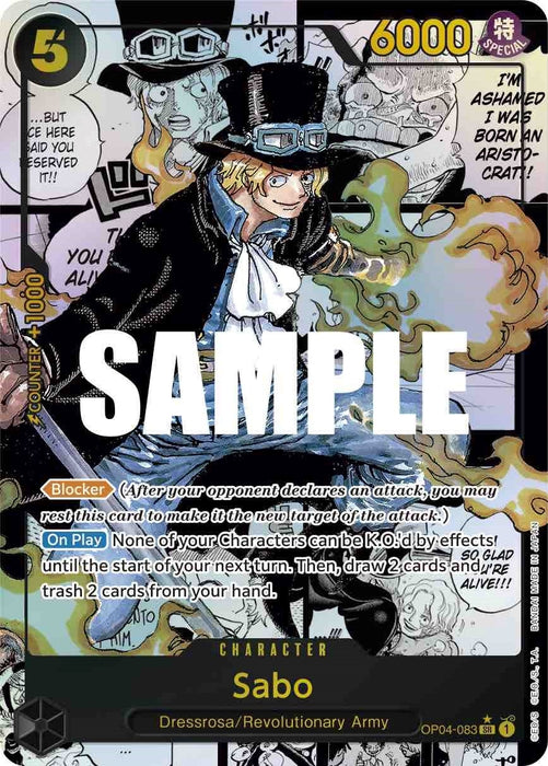 Image for Sabo (Alternate Art) (Manga) (OP04-083) (Foil) [Kingdoms of Intrigue] - One Piece Card Game