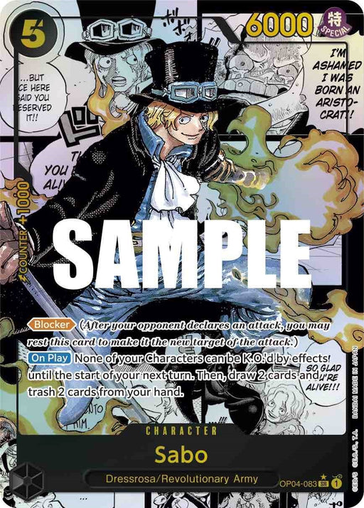 Image for Sabo (Alternate Art) (Manga) (OP04-083) (Foil) [Kingdoms of Intrigue] - One Piece Card Game