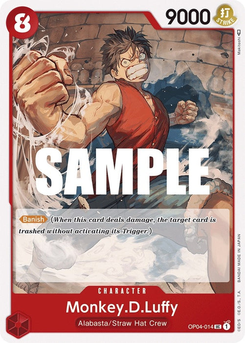 Image for Monkey.D.Luffy (014) (OP04-014) [Kingdoms of Intrigue] - One Piece Card Game