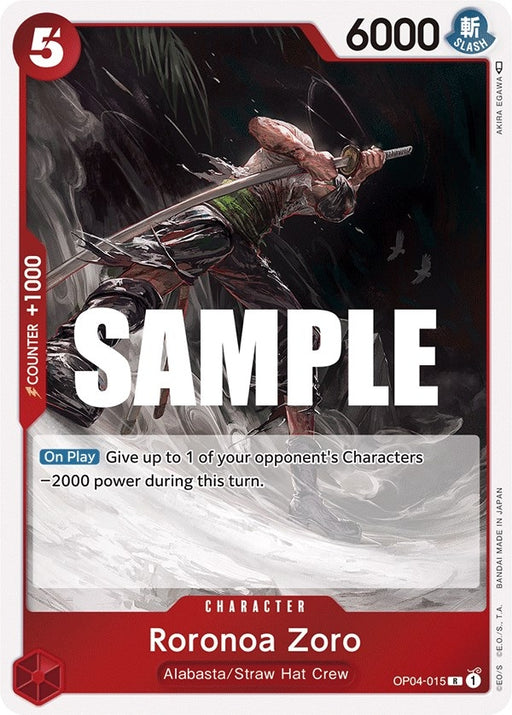 Image for Roronoa Zoro (OP04-015) (Foil) [Kingdoms of Intrigue] - One Piece Card Game