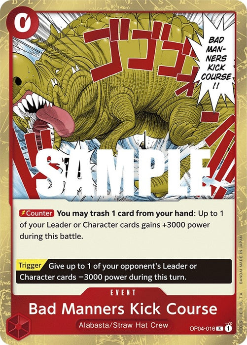 Bad Manners Kick Course (OP04-016) (Foil) [Kingdoms of Intrigue]