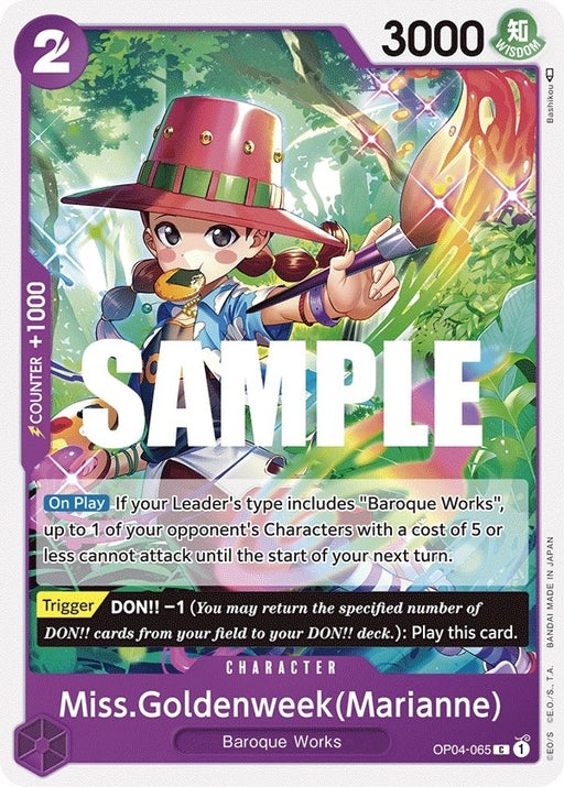 Image for Miss.Goldenweek(Marianne) (OP04-065) [Kingdoms of Intrigue] - One Piece Card Game