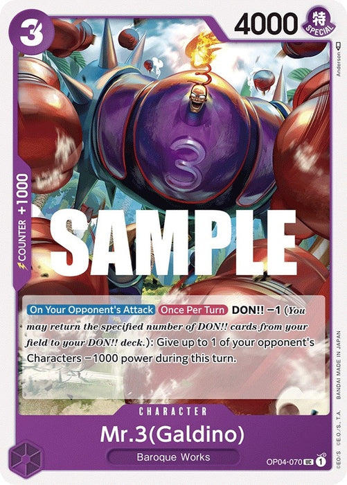 Image for Mr.3 (Galdino) (OP04-070) [Kingdoms of Intrigue] - One Piece Card Game