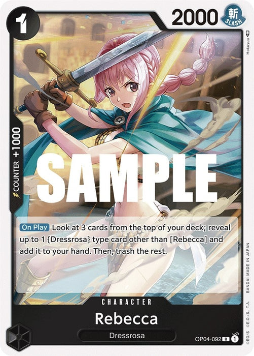 Image for Rebecca (092) (OP04-092) (Foil) [Kingdoms of Intrigue] - One Piece Card Game