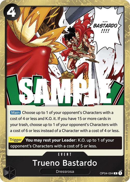 Image for Trueno Bastardo (OP04-094) (Foil) [Kingdoms of Intrigue] - One Piece Card Game