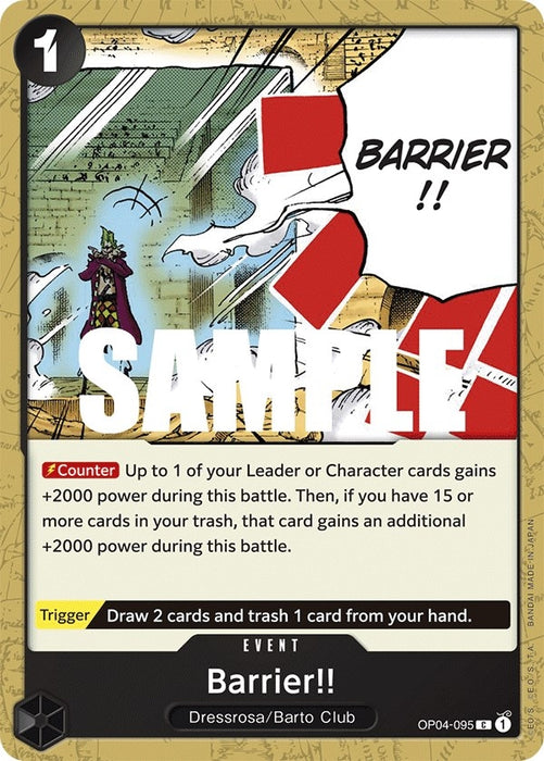 Image for Barrier!! (OP04-095) [Kingdoms of Intrigue] - One Piece Card Game