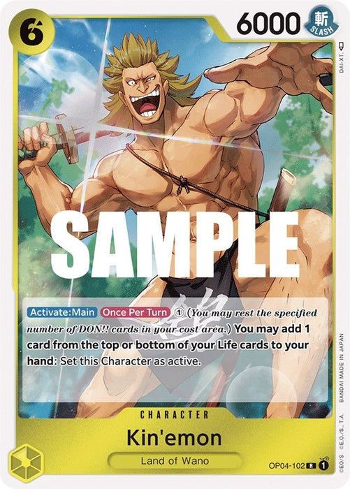 Image for Kin'emon (OP04-102) (Foil) [Kingdoms of Intrigue] - One Piece Card Game