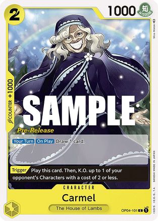 Carmel [OP04-101] (Kingdoms of Intrigue Pre-Release Cards)