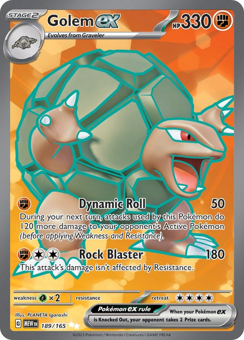 Image for Golem ex (189/165) (Holofoil) [SV: Scarlet & Violet 151] - Pokemon