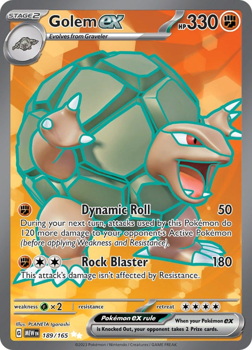 Image for Golem ex (189/165) (Holofoil) [SV: Scarlet & Violet 151] - Pokemon