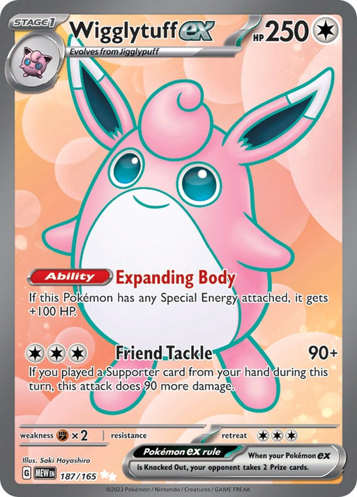 Image for Wigglytuff ex (187/165) (Holofoil) [SV: Scarlet & Violet 151] - Pokemon