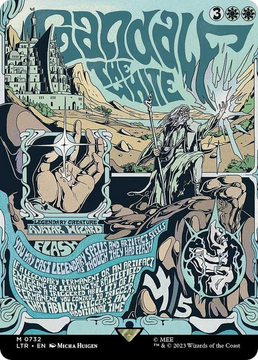 Image for Gandalf the White (Borderless Poster) (732) (Foil) [Universes Beyond: The Lord of the Rings: Tales of Middle-earth] - Magic: The Gathering