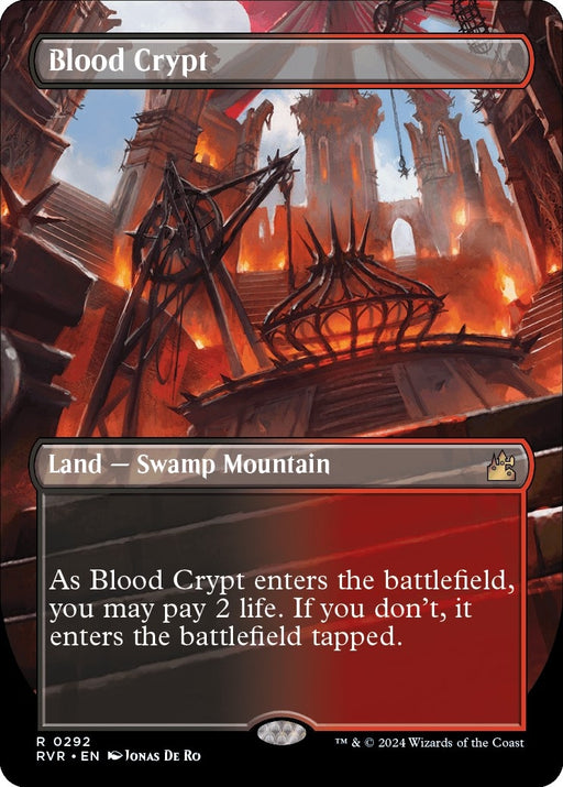 Image for Blood Crypt (Borderless) (292) (Foil) [Ravnica Remastered] - Magic: The Gathering