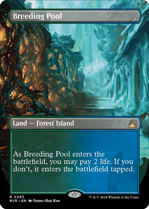Image for Breeding Pool (Borderless) (293) (Foil) [Ravnica Remastered] - Magic: The Gathering