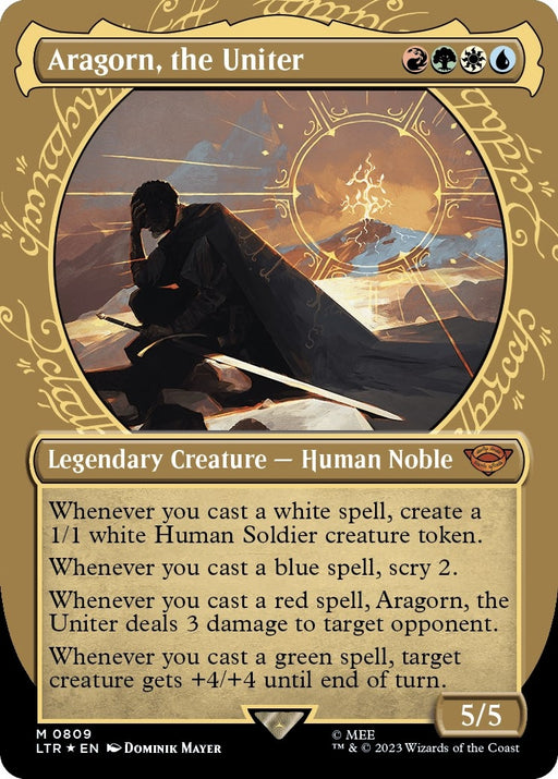 Image for Aragorn, the Uniter (Showcase) (Surge Foil) (809) (Foil) [Universes Beyond: The Lord of the Rings: Tales of Middle-earth] - Magic: The Gathering