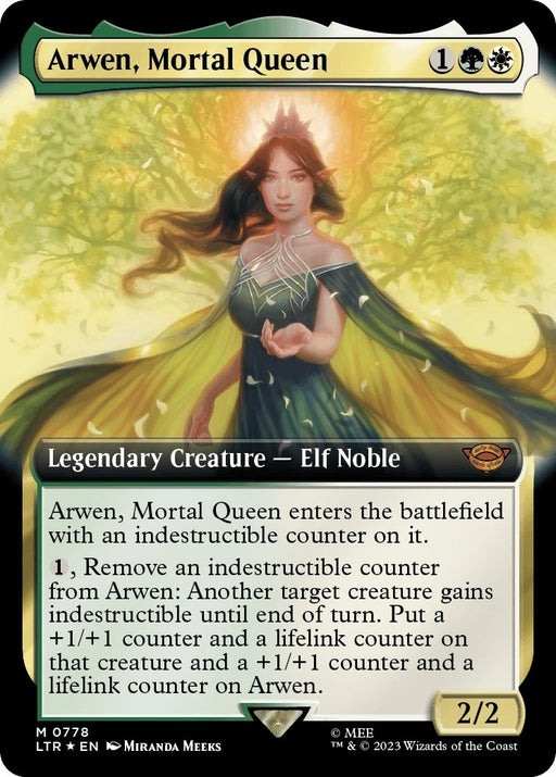 Image for Arwen, Mortal Queen (Extended Art) (Surge Foil) (778) (Foil) [Universes Beyond: The Lord of the Rings: Tales of Middle-earth] - Magic: The Gathering
