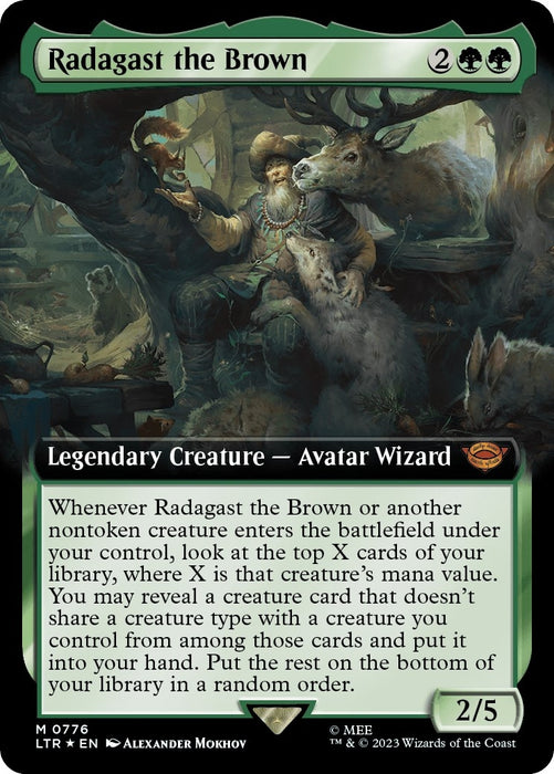 Image for Radagast the Brown (Extended Art) (Surge Foil) (776) (Foil) [Universes Beyond: The Lord of the Rings: Tales of Middle-earth] - Magic: The Gathering