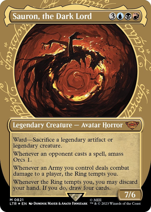Image for Sauron, the Dark Lord (Showcase) (Surge Foil) (821) (Foil) [Universes Beyond: The Lord of the Rings: Tales of Middle-earth] - Magic: The Gathering