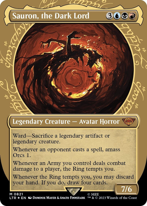 Image for Sauron, the Dark Lord (Showcase) (Surge Foil) (821) (Foil) [Universes Beyond: The Lord of the Rings: Tales of Middle-earth] - Magic: The Gathering