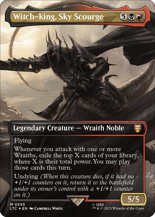 Image for Witch-king, Sky Scourge (Borderless) (Surge Foil) (555) (Foil) [The Lord of the Rings: Tales of Middle-earth] - Magic: The Gathering