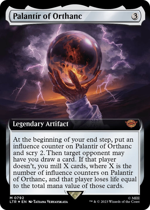 Image for Palantir of Orthanc (Extended Art) (Surge Foil) (792) (Foil) [Universes Beyond: The Lord of the Rings: Tales of Middle-earth] - Magic: The Gathering