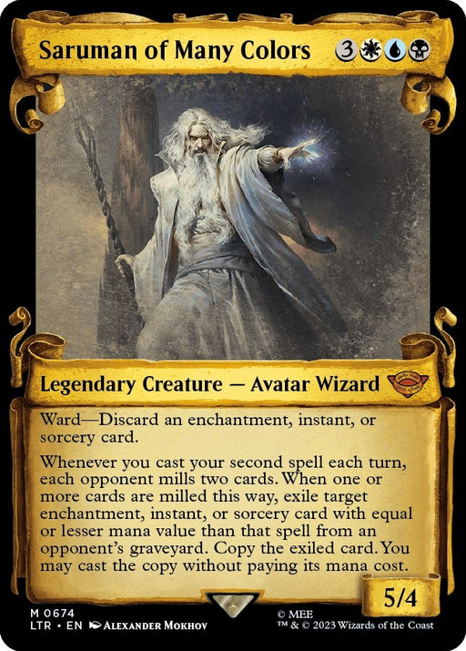 Image for Saruman of Many Colors (Showcase Scrolls) (674) [Universes Beyond: The Lord of the Rings: Tales of Middle-earth] - Magic: The Gathering