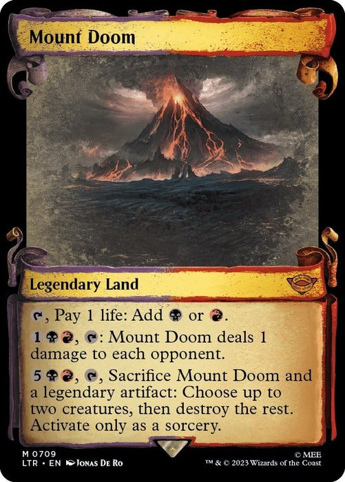 Image for Mount Doom (Showcase Scrolls) (709) (Foil) [Universes Beyond: The Lord of the Rings: Tales of Middle-earth] - Magic: The Gathering