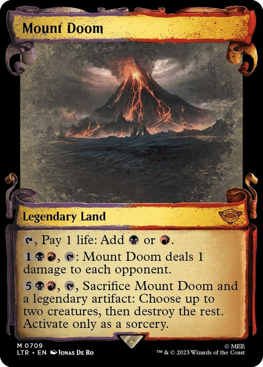 Image for Mount Doom (Showcase Scrolls) (709) (Foil) [Universes Beyond: The Lord of the Rings: Tales of Middle-earth] - Magic: The Gathering