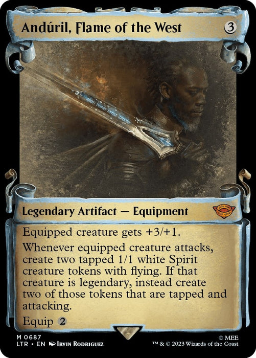 Image for Anduril, Flame of the West (Showcase Scrolls) (687) (Foil) [Universes Beyond: The Lord of the Rings: Tales of Middle-earth] - Magic: The Gathering