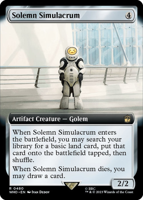 Image for Solemn Simulacrum (Extended Art) (480) [Universes Beyond: Doctor Who] - Magic: The Gathering