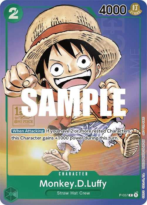 Monkey.D.Luffy (037) (1st Anniversary Tournament) [P-037] (One Piece Promotion Cards)