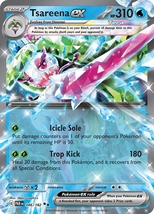 Image for Tsareena ex (046/182) (Holofoil) [SV04: Paradox Rift] - Pokemon