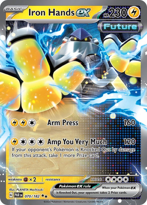 Image for Iron Hands ex (070/182) (Holofoil) [SV04: Paradox Rift] - Pokemon