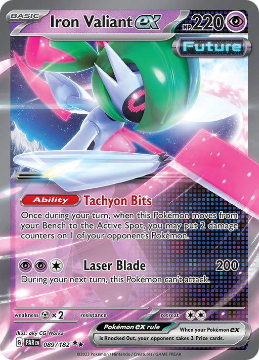 Image for Iron Valiant ex (089/182) (Holofoil) [SV04: Paradox Rift] - Pokemon