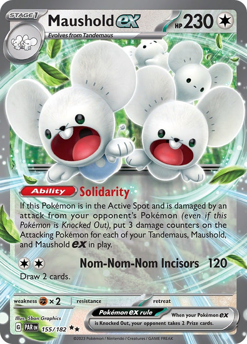 Image for Maushold ex (155/182) (Holofoil) [SV04: Paradox Rift] - Pokemon