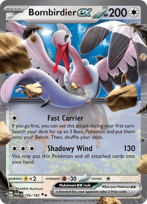 Image for Bombirdier ex (156/182) (Holofoil) [SV04: Paradox Rift] - Pokemon