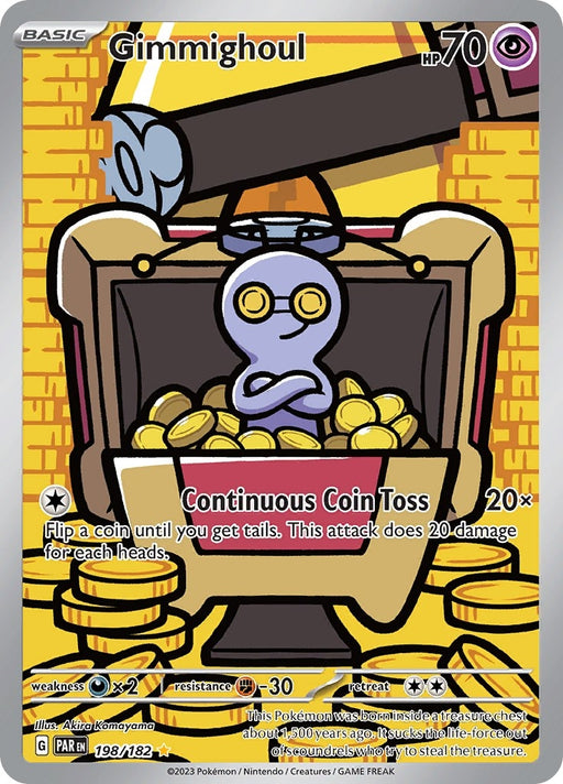 Image for Gimmighoul (198/182) (Holofoil) [SV04: Paradox Rift] - Pokemon